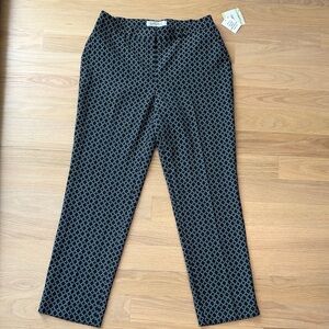 Kasper Women's Black and Gray Geometric Trousers